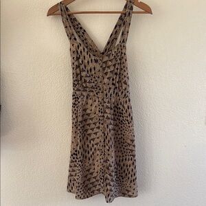 Stylish Brown Patterned Dress